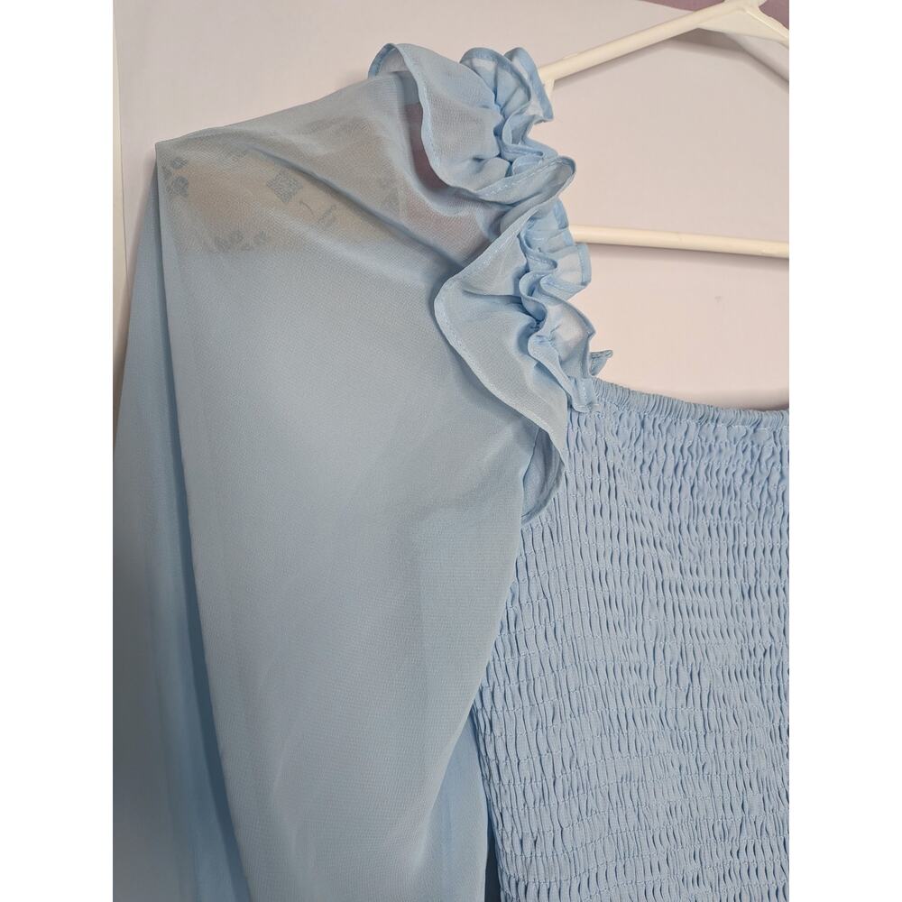 BYINNS squareneck sheer long sleeve ruffle tiered princess dress XL - Picture 10 of 12